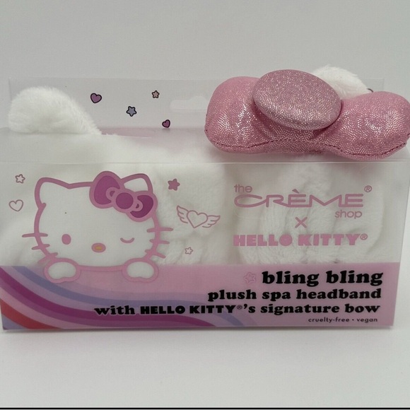 The Crème Shop x Hello Kitty Y2K Bling Bling Plush Spa Headband New - Picture 1 of 2